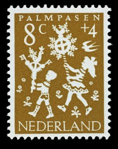 Kinderpostzegel Palmpasen uit 1961
