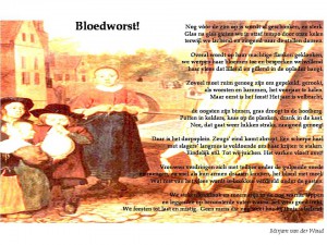 Bloedworst_met_achtergrond Gedicht met achtergrond-illustratie