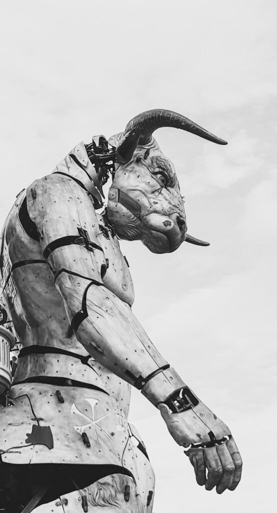 Minotaur in wood